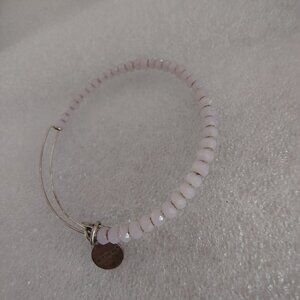 Alex and Ani Lite Pink Beaded Bracelet Expandable Bangle 565